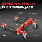 Set of 2 Hydraulic Wheel Repair Dolly Jacks 10.2"-22.4" 1500lbs