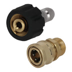2Pcs M22-14mm to 3/8" Quick Connect Pressure Washer Coupler 5000PSI