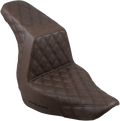 Step-Up Seat for Harley Davidson FXLR (2018–2023) - Lattice Stitch Brown 818-29-175BR