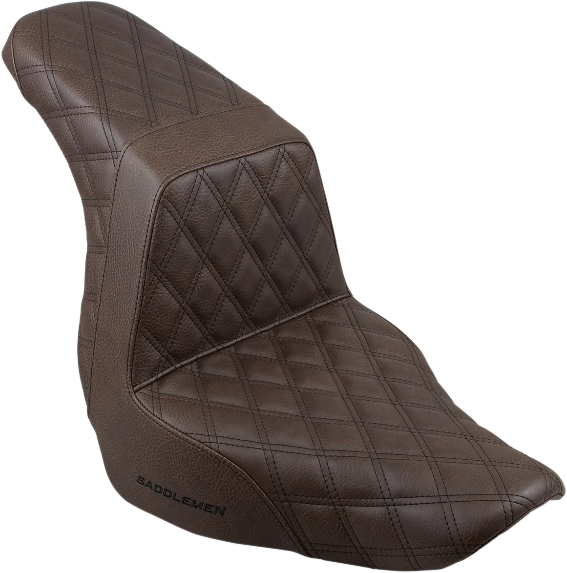 Step-Up Seat for Harley Davidson FXLR (2018–2023) - Lattice Stitch Brown 818-29-175BR
