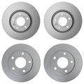 Hella Brake Rotors Kit 312mm Front 255mm Rear for Audi A6 Quattro (2000–2004)