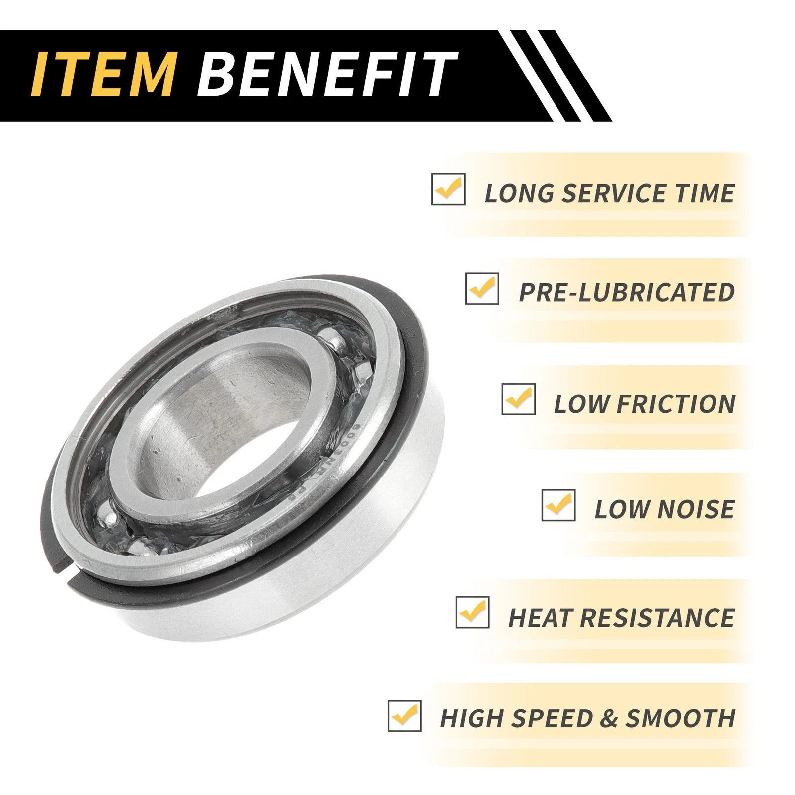 1 Pc 6003NR Deep Groove Ball Bearing for Scooter Skateboard Wheel (17x35x10mm)