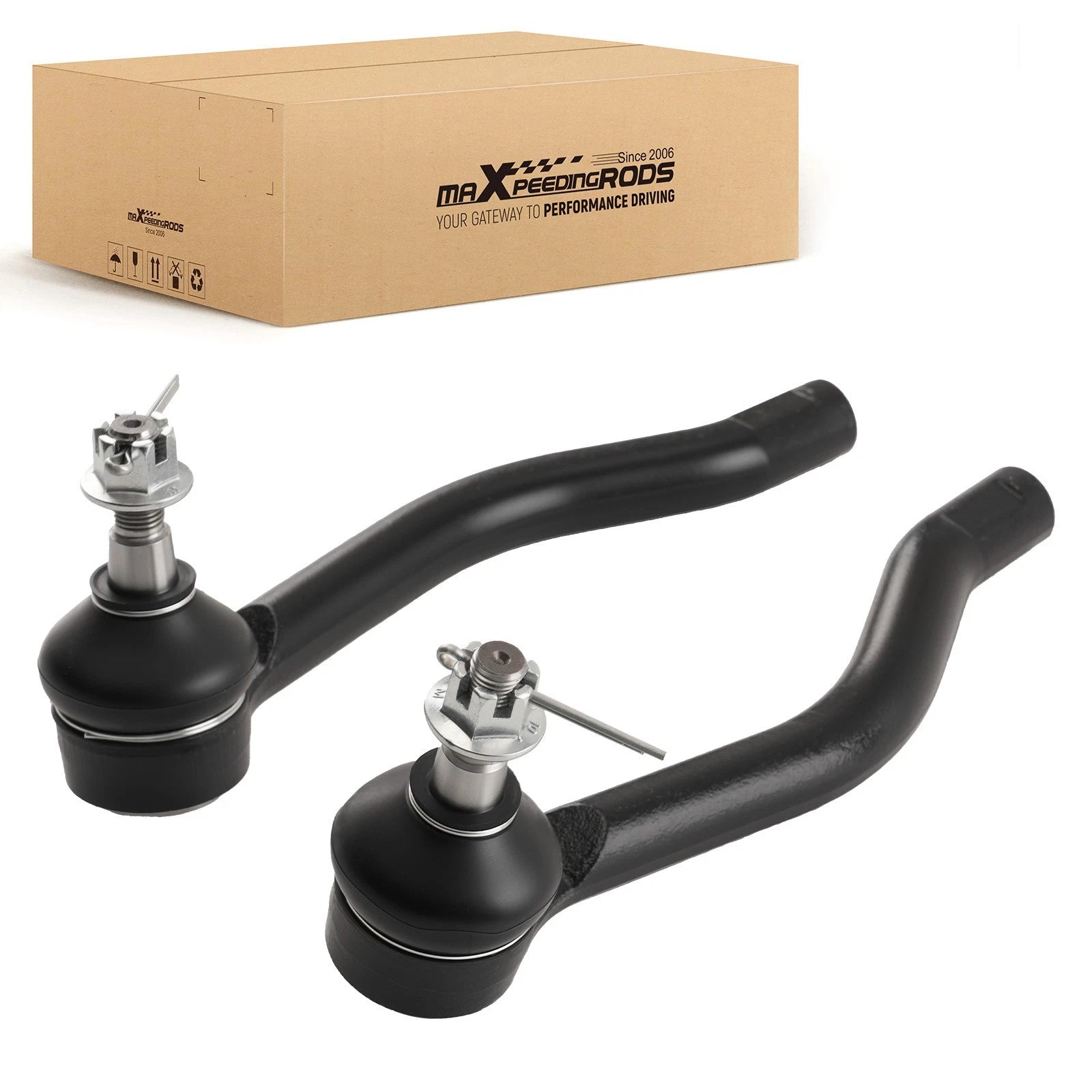 Pair Front Outer Tie Rod Ends for Nissan Maxima Altima Murano (2007–2018)