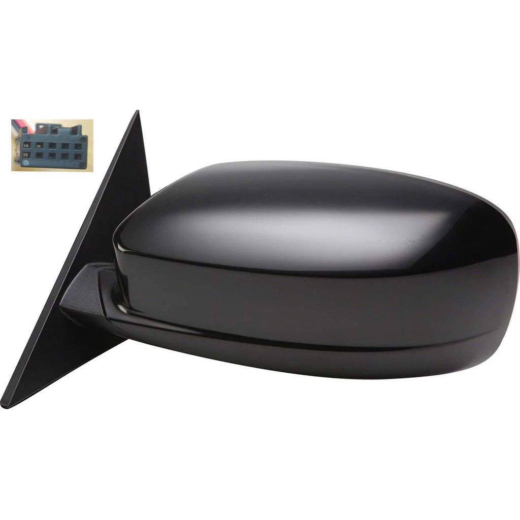 Replacement Power Door Mirror Driver Side Heated Glass Ready to Paint for Honda