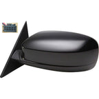 Replacement Power Door Mirror Driver Side Heated Glass Ready to Paint for Honda