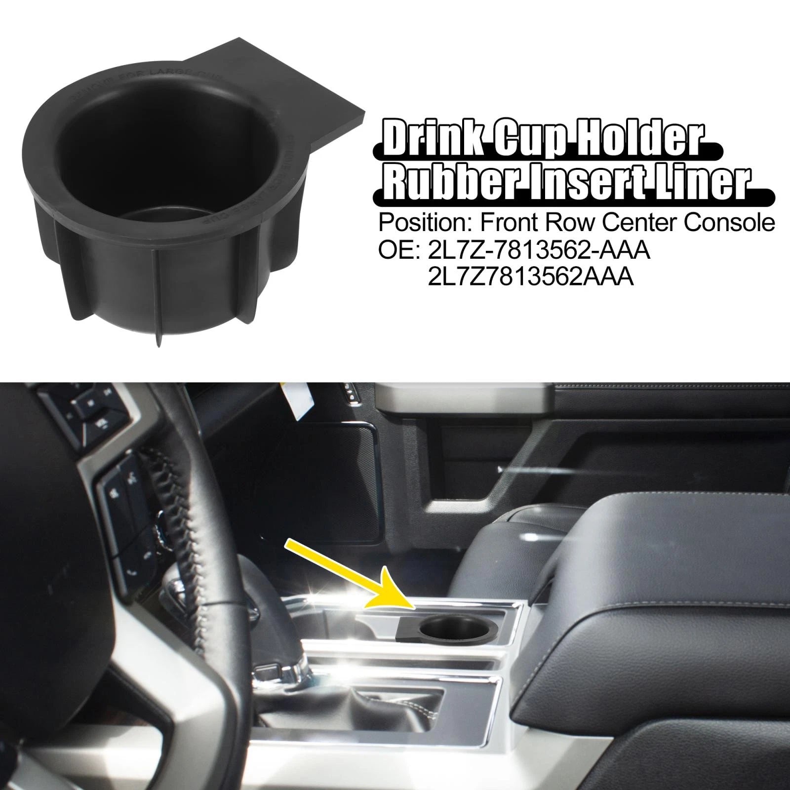 Front Row Console Drink Cup Holder for Ford F-150 (2004–2014) 2L1Z-7813562-AAA