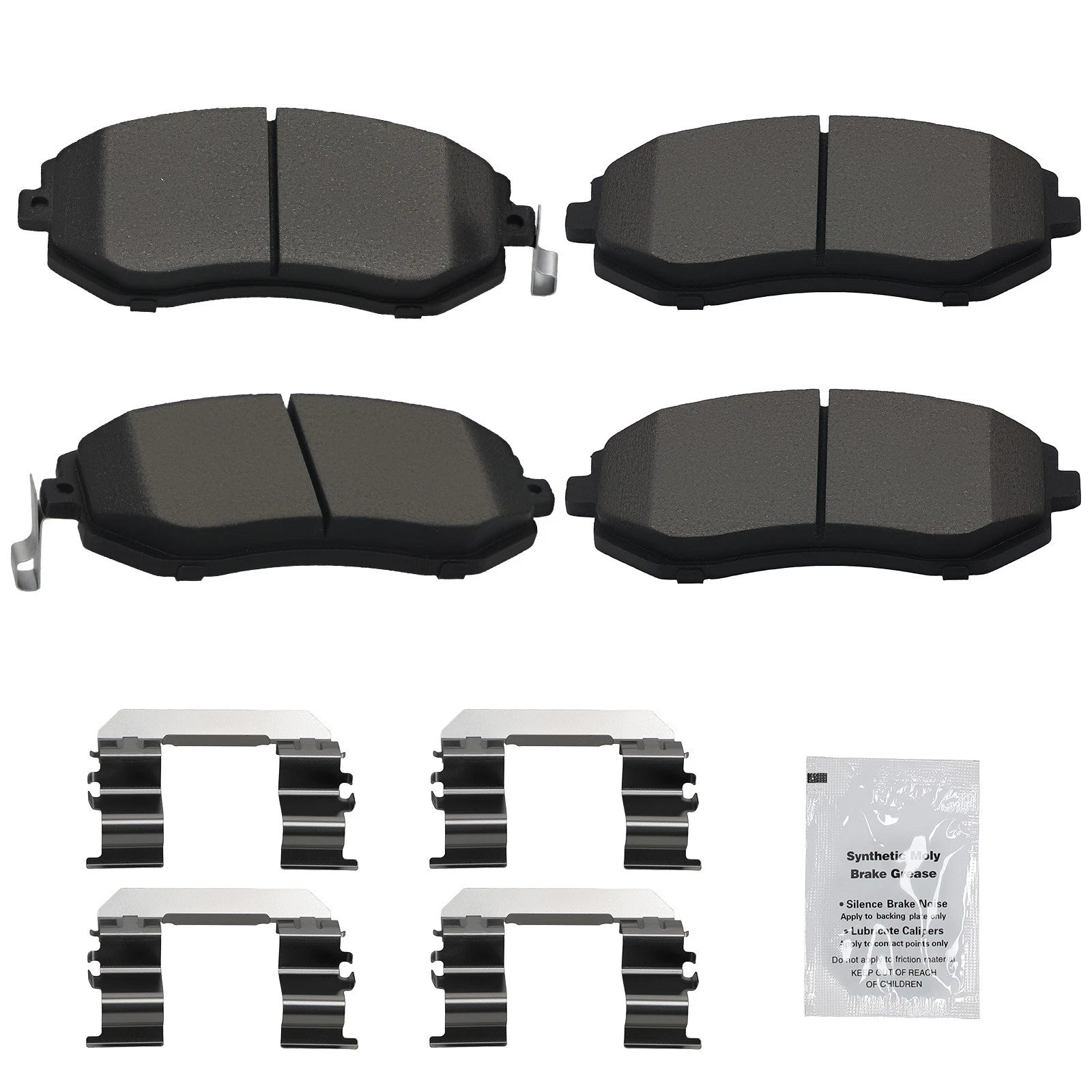 Set of 4 Front Ceramic Brake Pads for Subaru Outback Legacy (2002–2013) D929 P-929