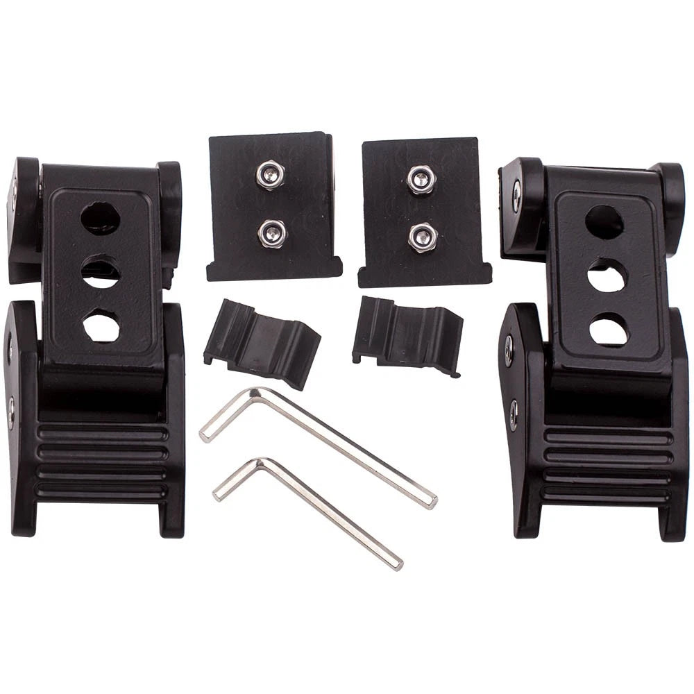 2 Pcs Hood Latch Locking Catch for Jeep Wrangler JK JL (2007–2023) w/Rubber Pads