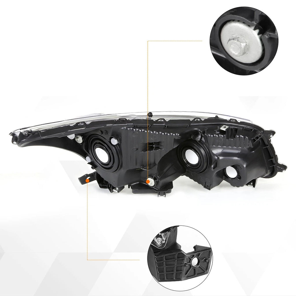 Headlight Lamp Set for Honda Accord Sedan (2008–2012) Smoked Housing Clear Corner
