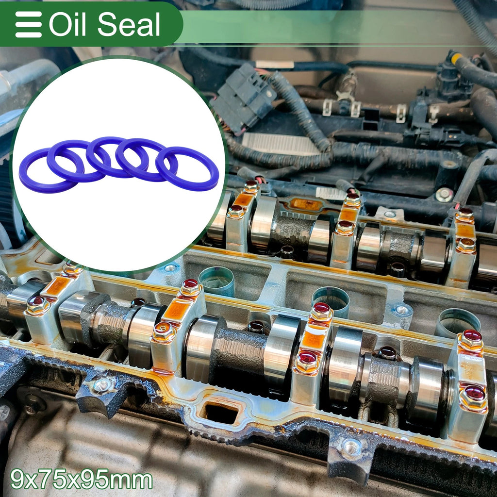 Set of 5 Oil Seal Ring 75x95x9mm for Rotary Shaft (High Pressure)