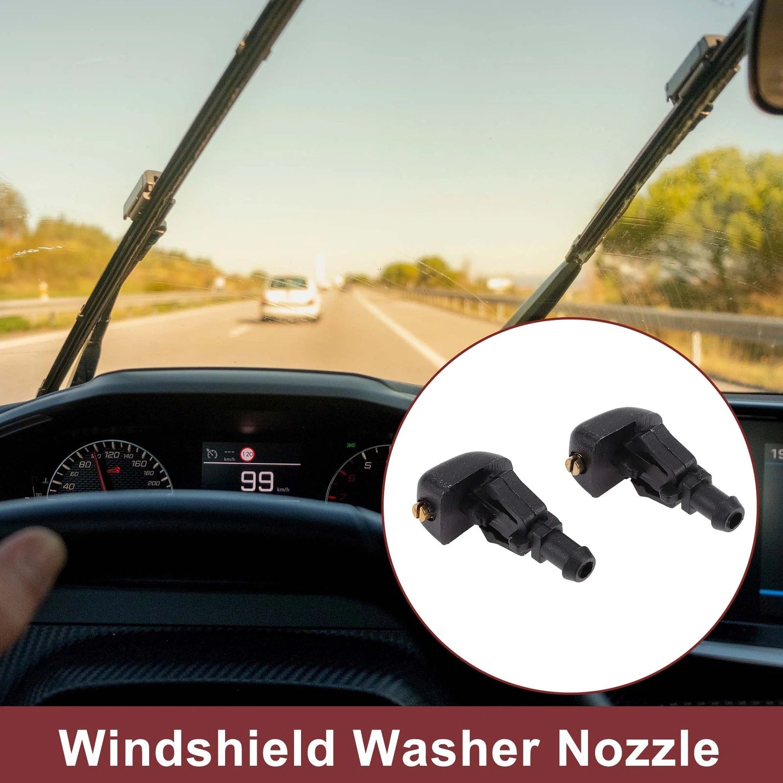 Set of 2 Front Windshield Washer Nozzles for Buick LaCrosse (2010–2016) No.25865573