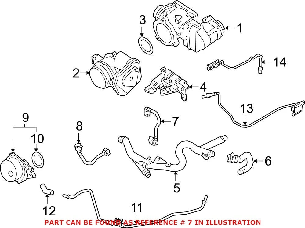 Engine Coolant Hose for BMW (11537795136)