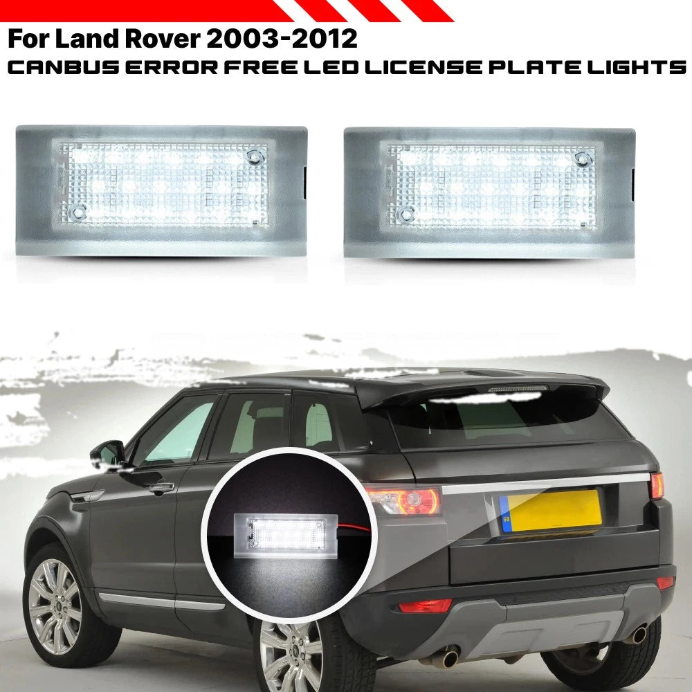 2X White LED License Plate Light for Land Rover Range Rover (2003–2012)