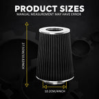 4-Inch Black Cold Air Intake for Truck