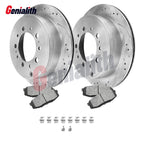 Rear Slotted Disc Rotors & Ceramic Brake Pads for Toyota Tundra (2007–2021)