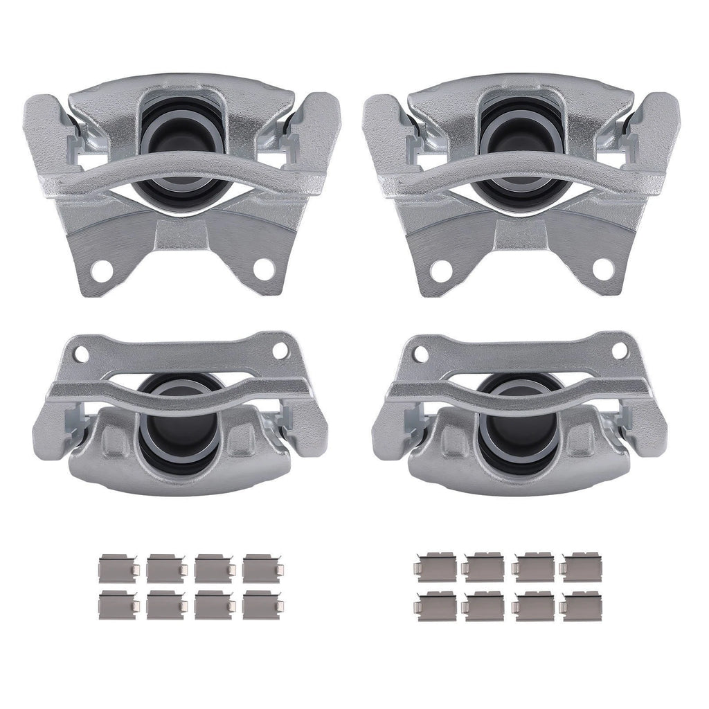 Front & Rear Brake Calipers w/Bracket for Dodge Jeep Wrangler (2007–2017) 18-B5045