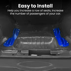 Third Row Seat Bracket Hardware Set for Jeep Wrangler JK Unlimited (2007–2018)