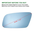 Heated Left Side Mirror Glass for Audi A3 (2000–2003)