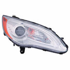 Replacement Passenger Side Halogen Head Light Assembly w/Chrome Bezel