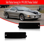 2X Smoked Front Bumper Side Marker Light Housings for Pontiac Firebird (1998–2002)