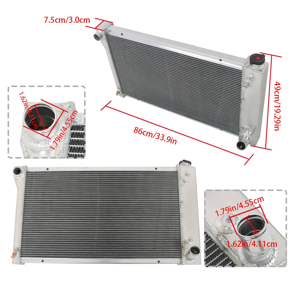 4 Row Aluminum Radiator for Chevy GMC C/K C10 C20 C30 K10 (1967–1972)
