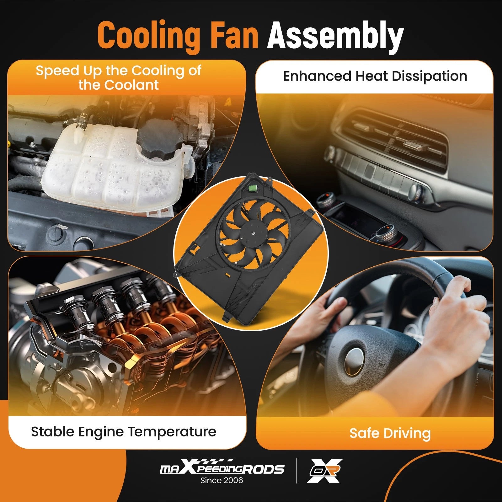 Electric Cooling Fan for Buick Encore Chevy Trax (2014–2019)