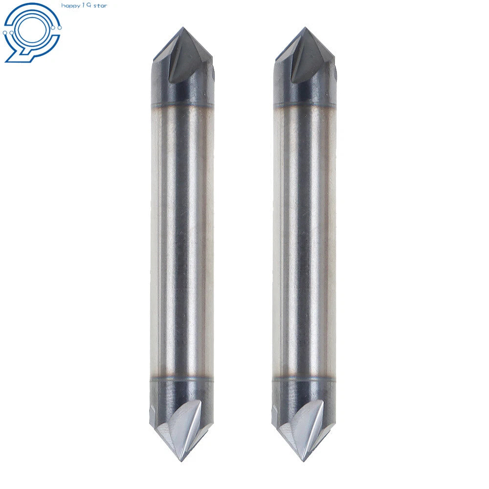 2Pc 3/8" 4 Flute Carbide Chamfer Mill for Automotive