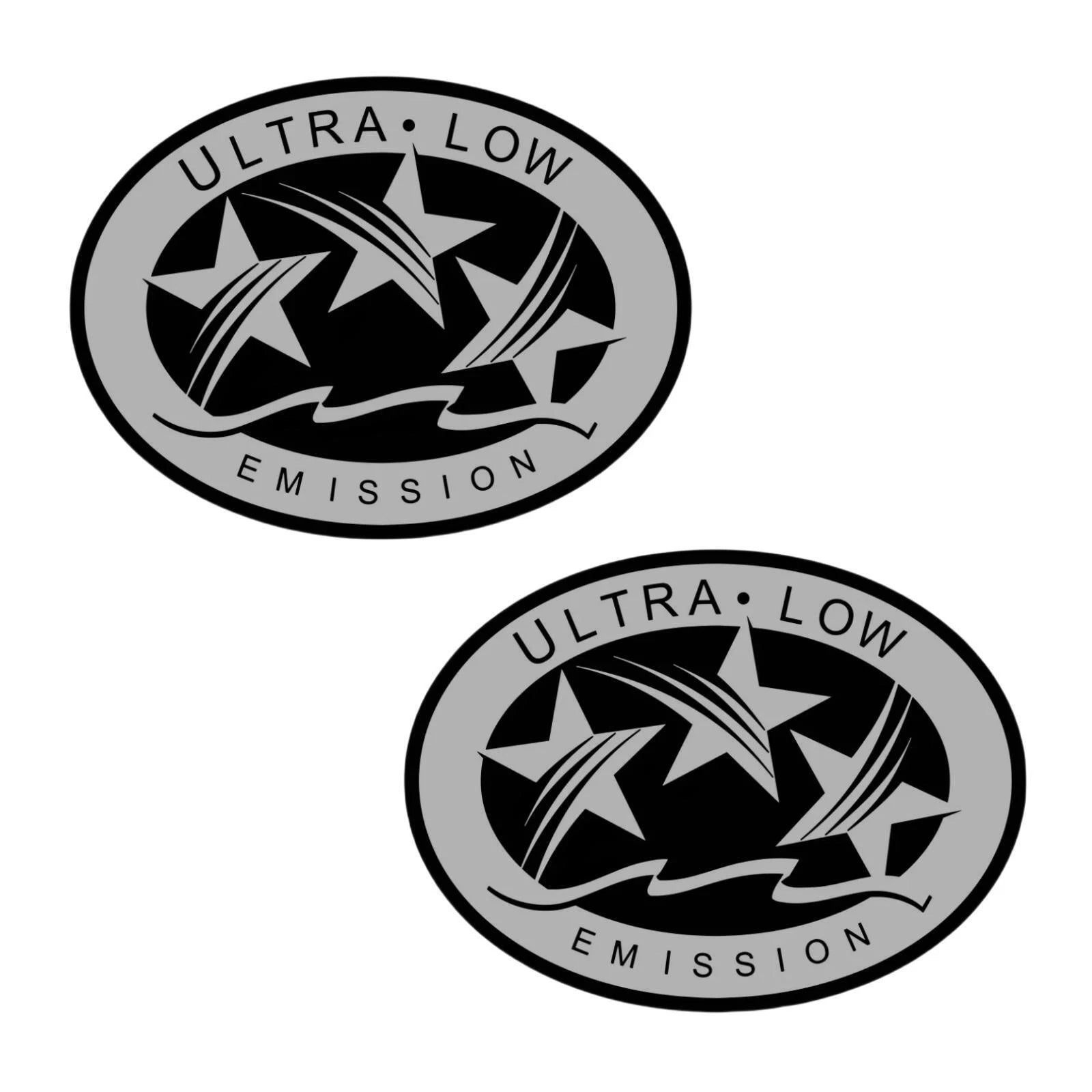 2X Ultra Low Emission Outboard Graphic Silver Sticker Decal for Johnson Yamaha