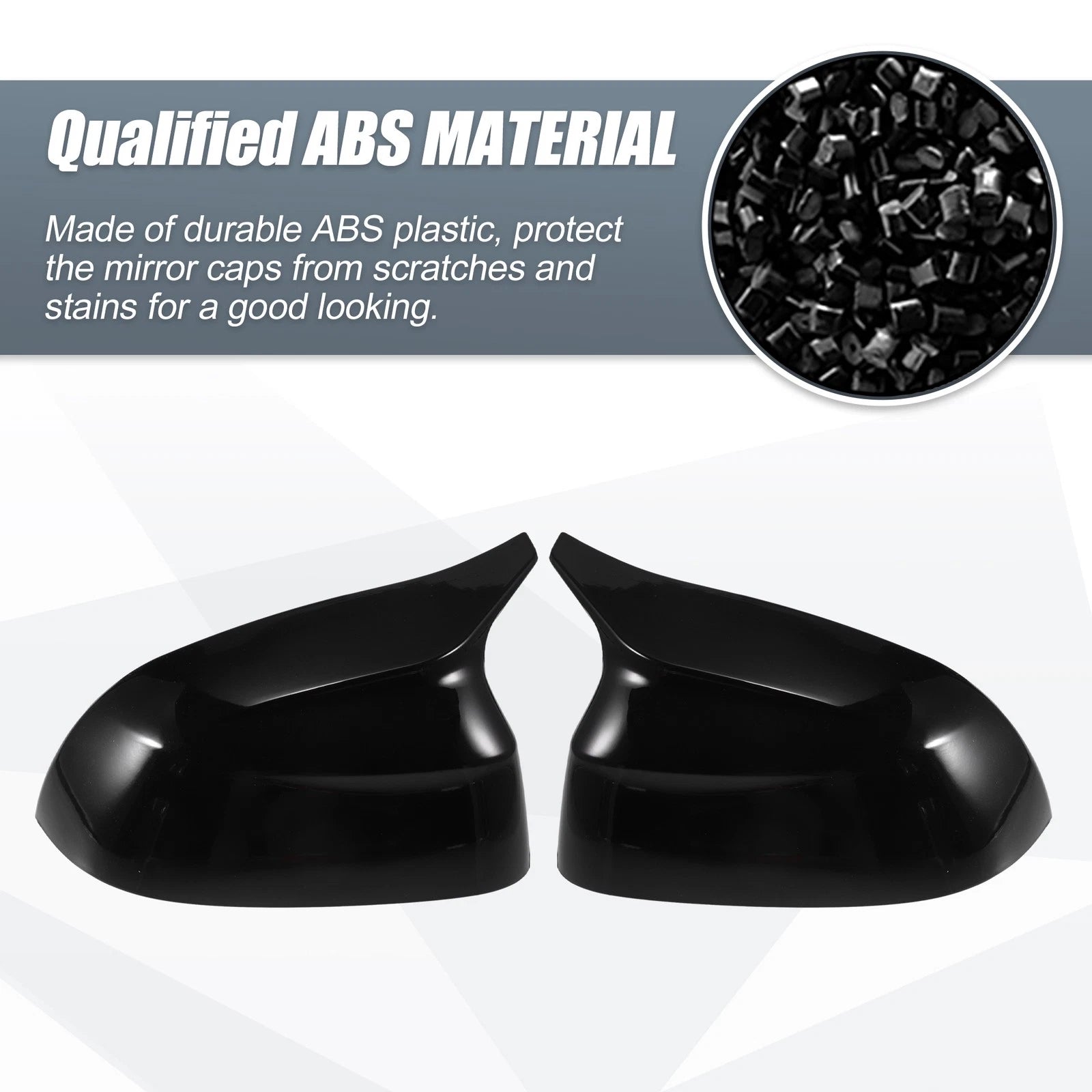 1 Pair Rearview Mirror Cover Overlay Gloss Black for BMW X3 G01 X4 X5 (2018–2023)