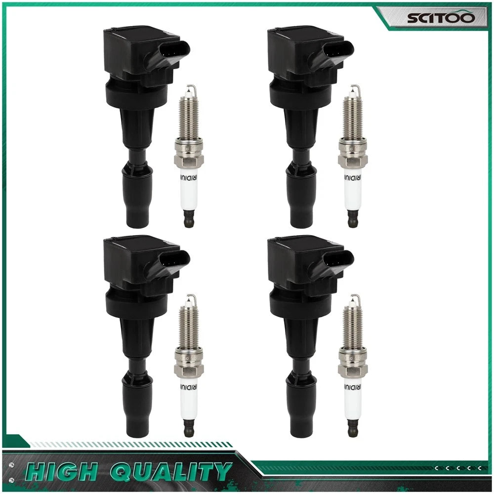 Ignition Coil & Spark Plug Set for Hyundai Sonata 2015-2019, Kia Soul 2017-2021