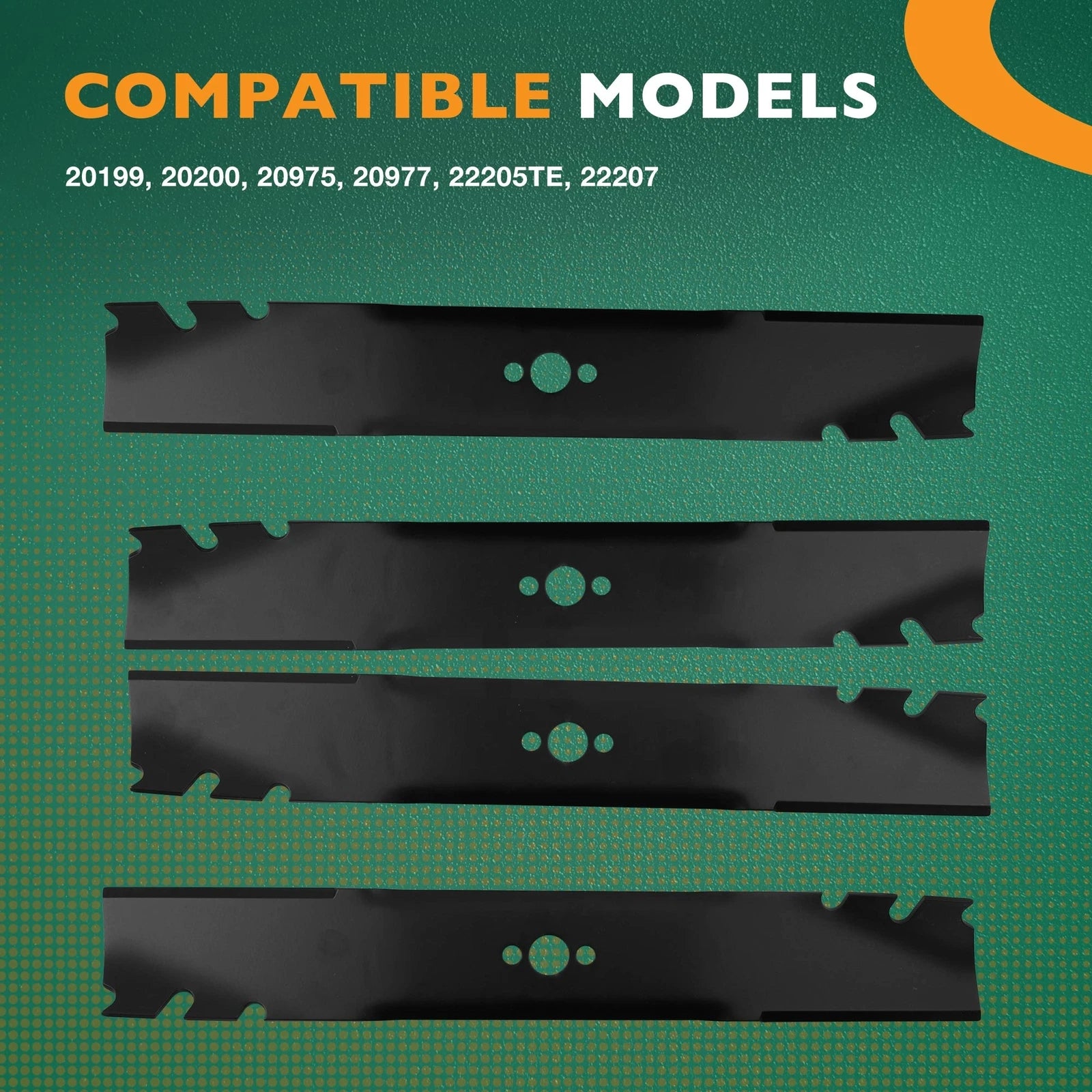 Set of 4 Mulching Blades for Toro Exmark ECKA30 (2010-2020)