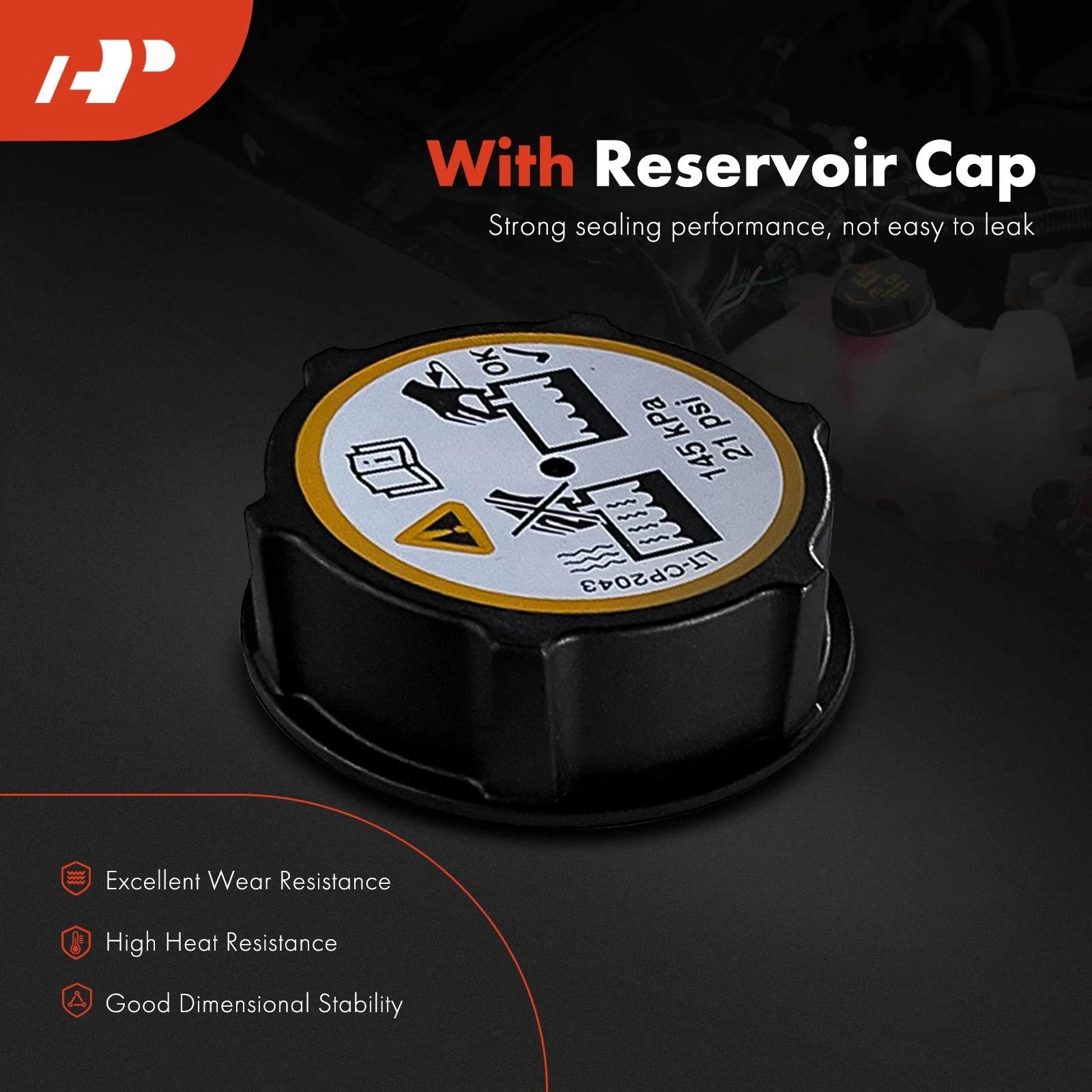 Radiator Coolant Reservoir with Pressure Cap for Ford Escape (2016–2017)