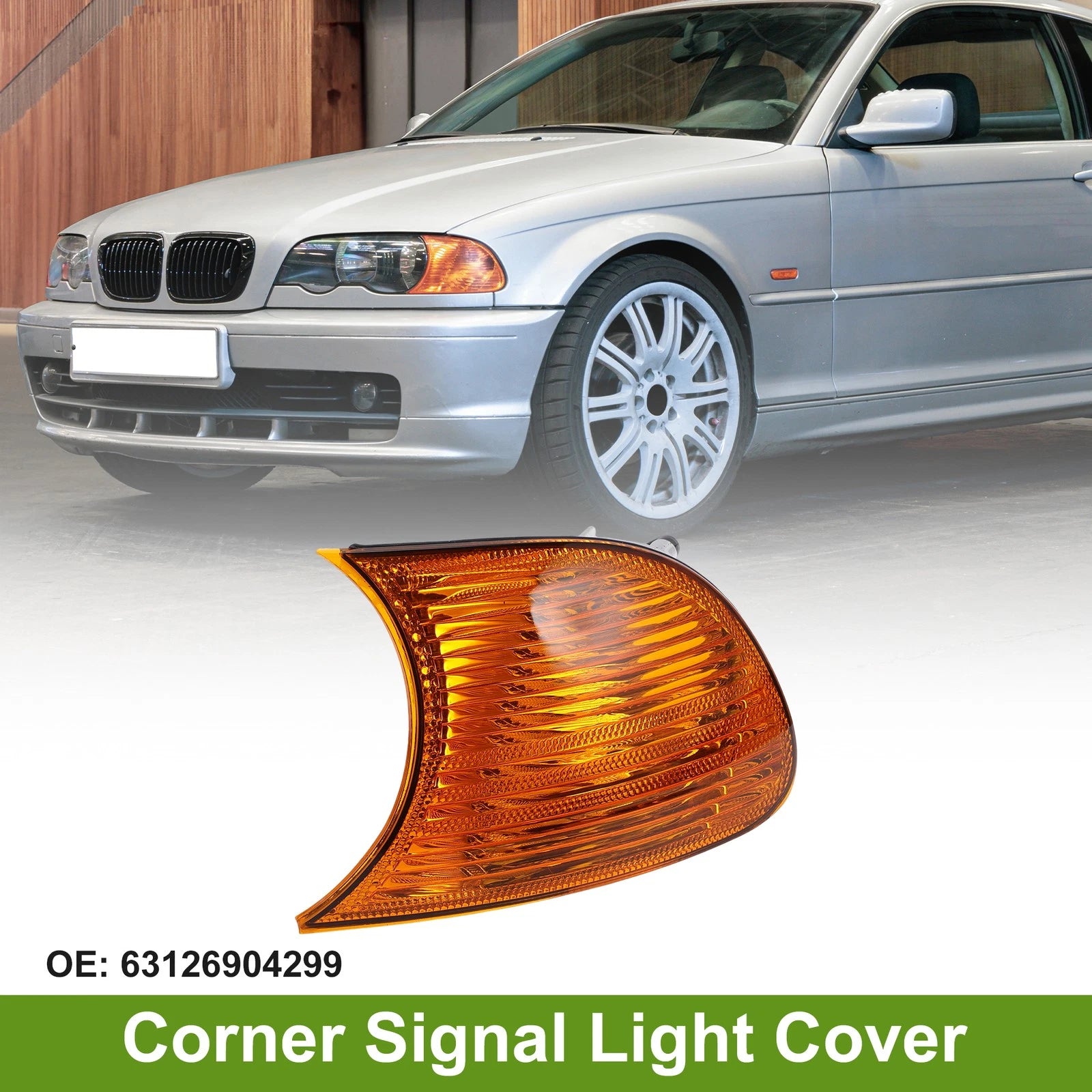 1 Pc Left Corner Signal Light Cover for BMW (1999–2001) No. 63126904299