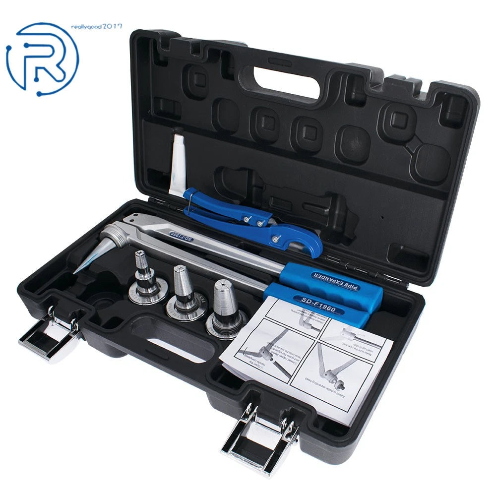 PEX expansion tool kit for plumbing (1/2", 3/4", 1")