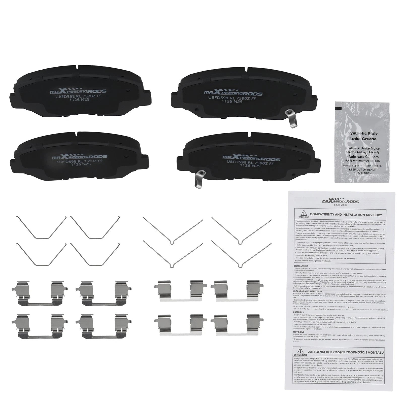 Front Ceramic Brake Pads for Honda CR-V 2002-2006/CR-V FWD 2012-2016 D914