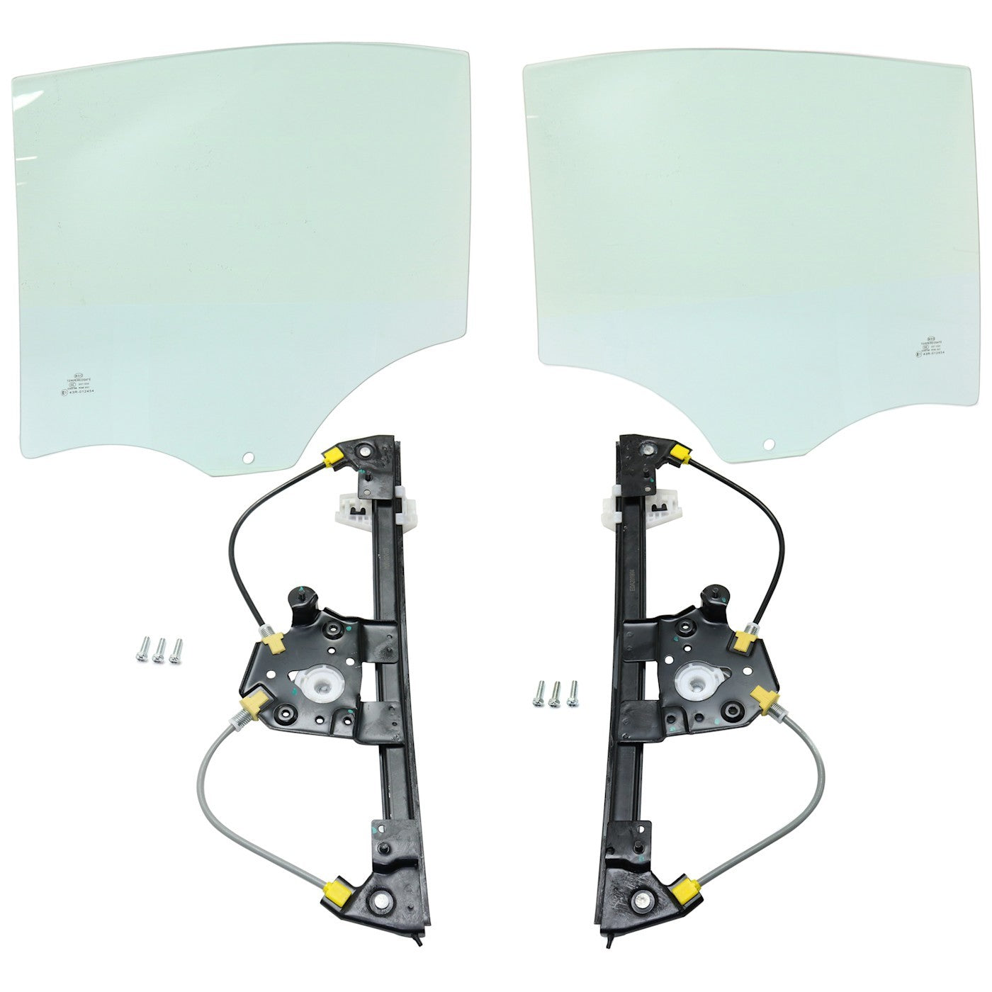 Set of 2 Rear Door Glass for BMW 3 Series Sedan