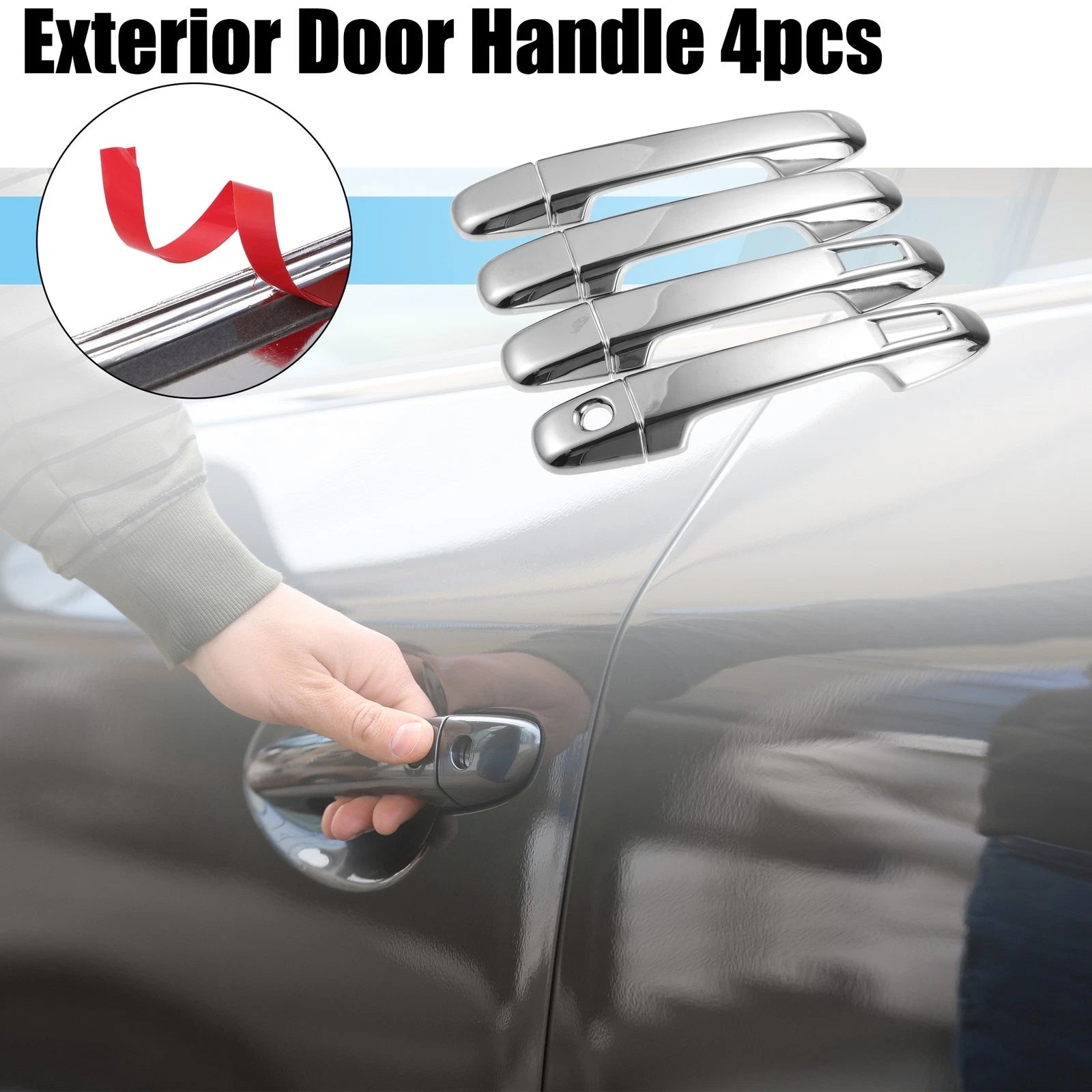 Set of 4 Exterior Door Handles for Subaru Ascent (2019–2023) Silver Tone