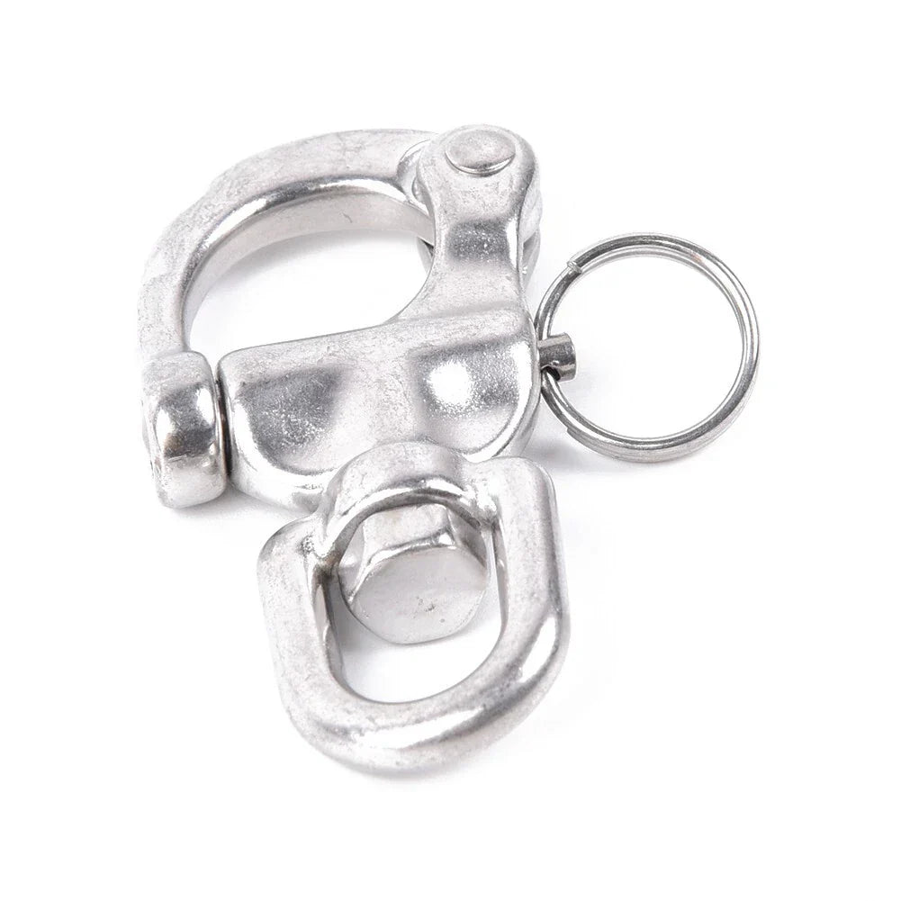 1pcs / 70mm / Marine Grade 316 Stainless Steel Snap Shackle With Swivel Bail