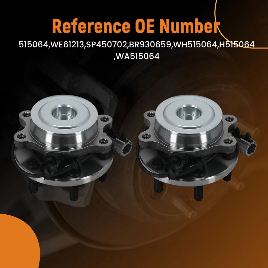 2X Front Wheel Bearing Hub for Nissan Xterra/Frontier (2005–2015) 515064 1411-09854 RWD