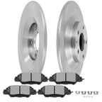 Set of 2 Rear Rotors + Ceramic Brake Pads for Mazda CX-5 (2016–2023)