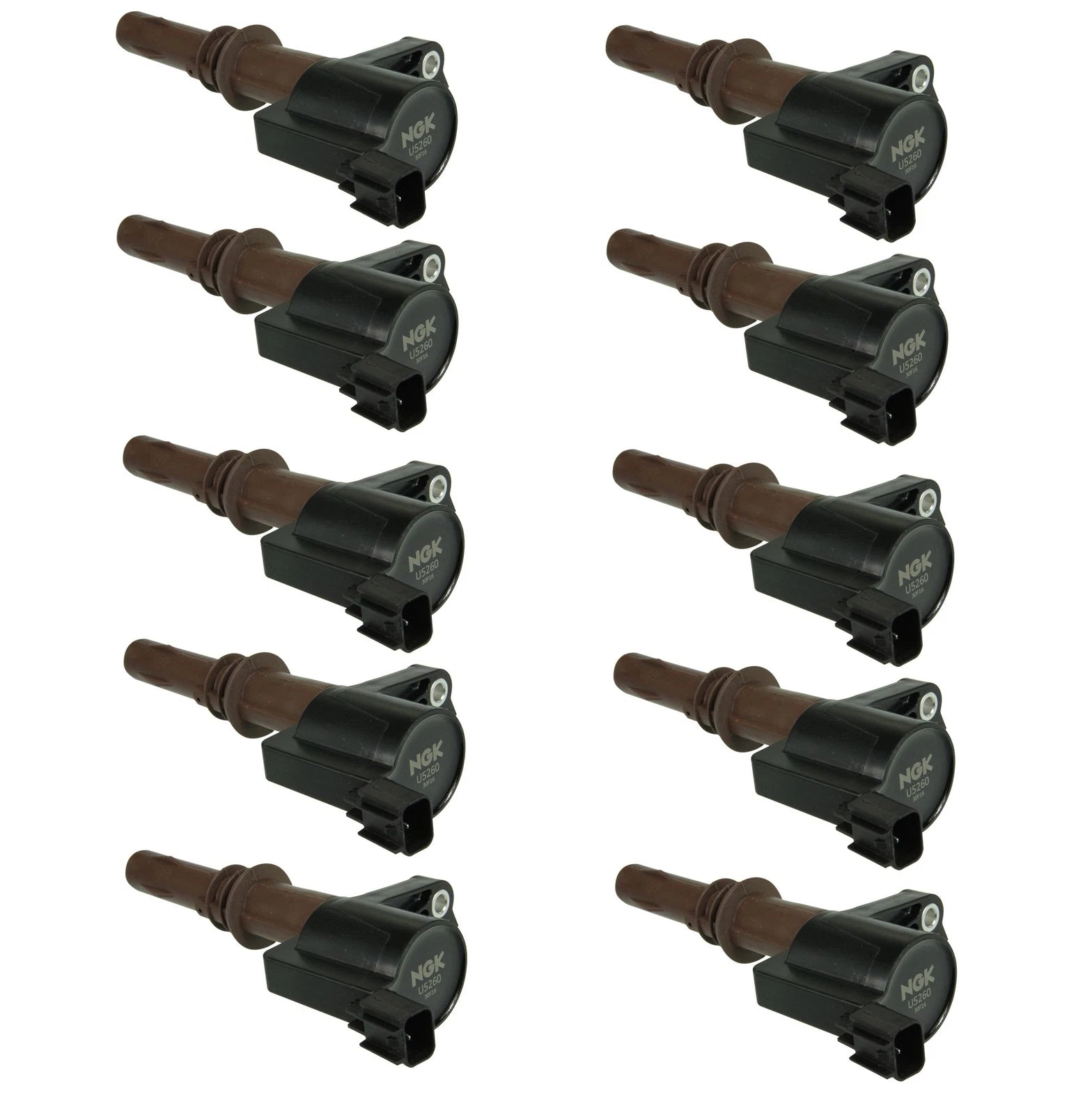 Set of 10 NGK Direct Ignition Coils for Ford F-250 F-350 Super Duty F53 (1999–2023)
