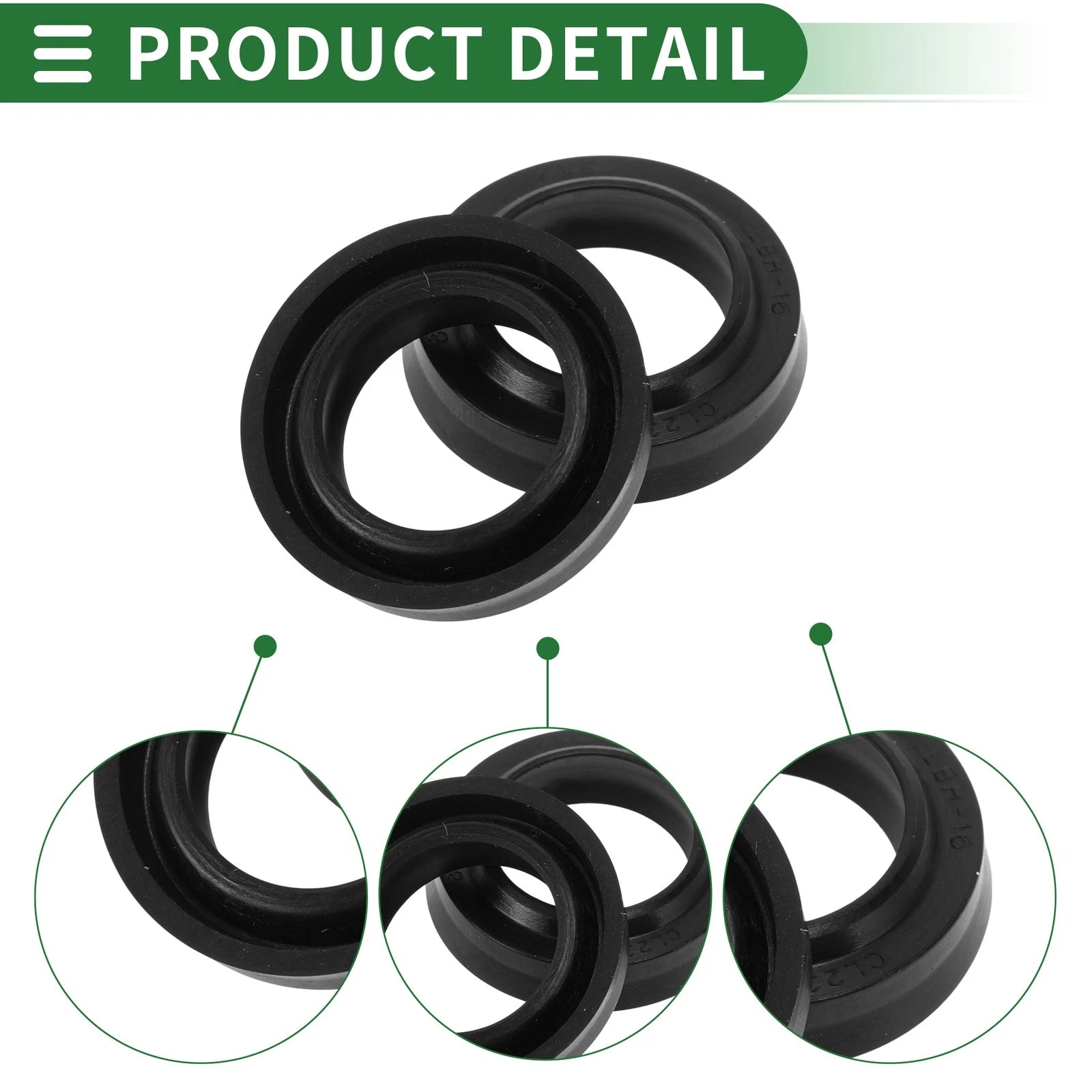 Set of 5 Oil Seal Rotary Shaft Seal NBR Rubber 16x24x4.5mm
