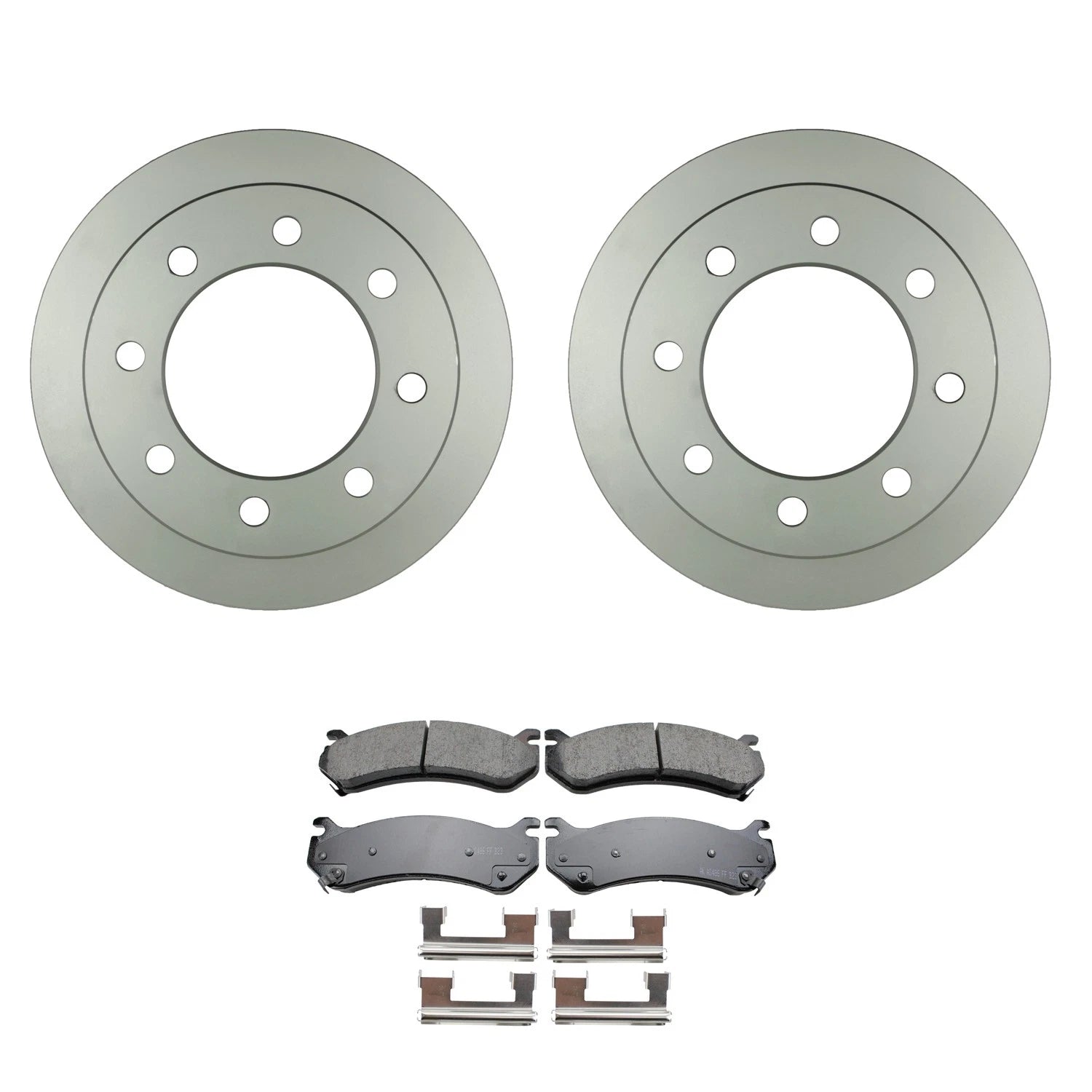 Set of 2 Bosch QuietCast Rear Rotors & Akebono ProACT Pads for 3500
