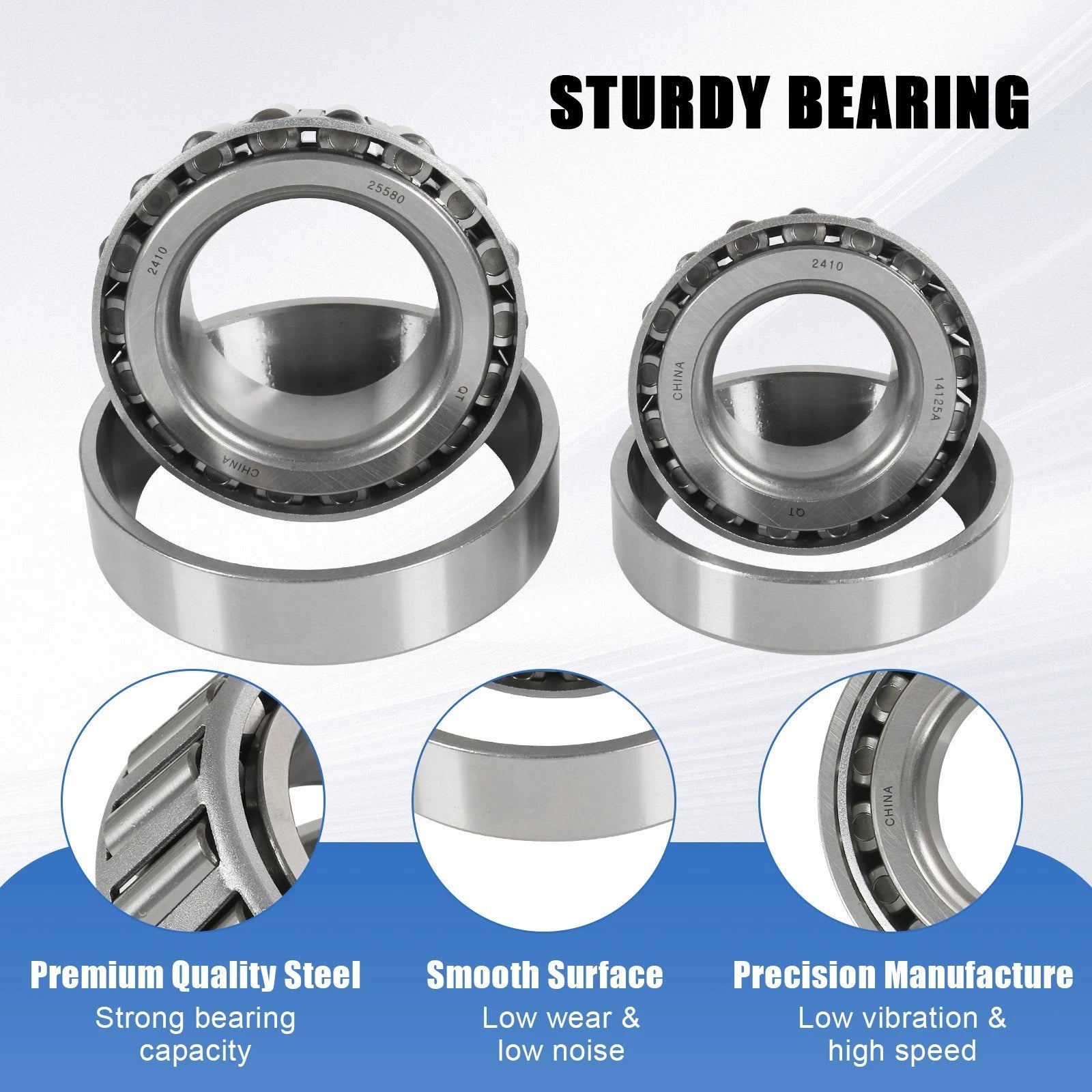 Set of 4 Boat Trailer Hub Wheel Bearings for 5200-7000lb Axles