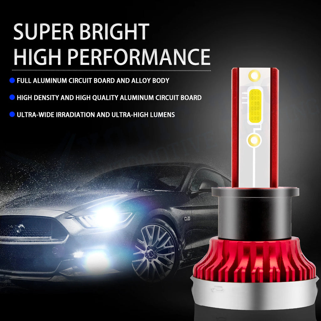 2-Pack COB H3 LED Fog Light Bulb Conversion Kit for 6000K (2017-2024)