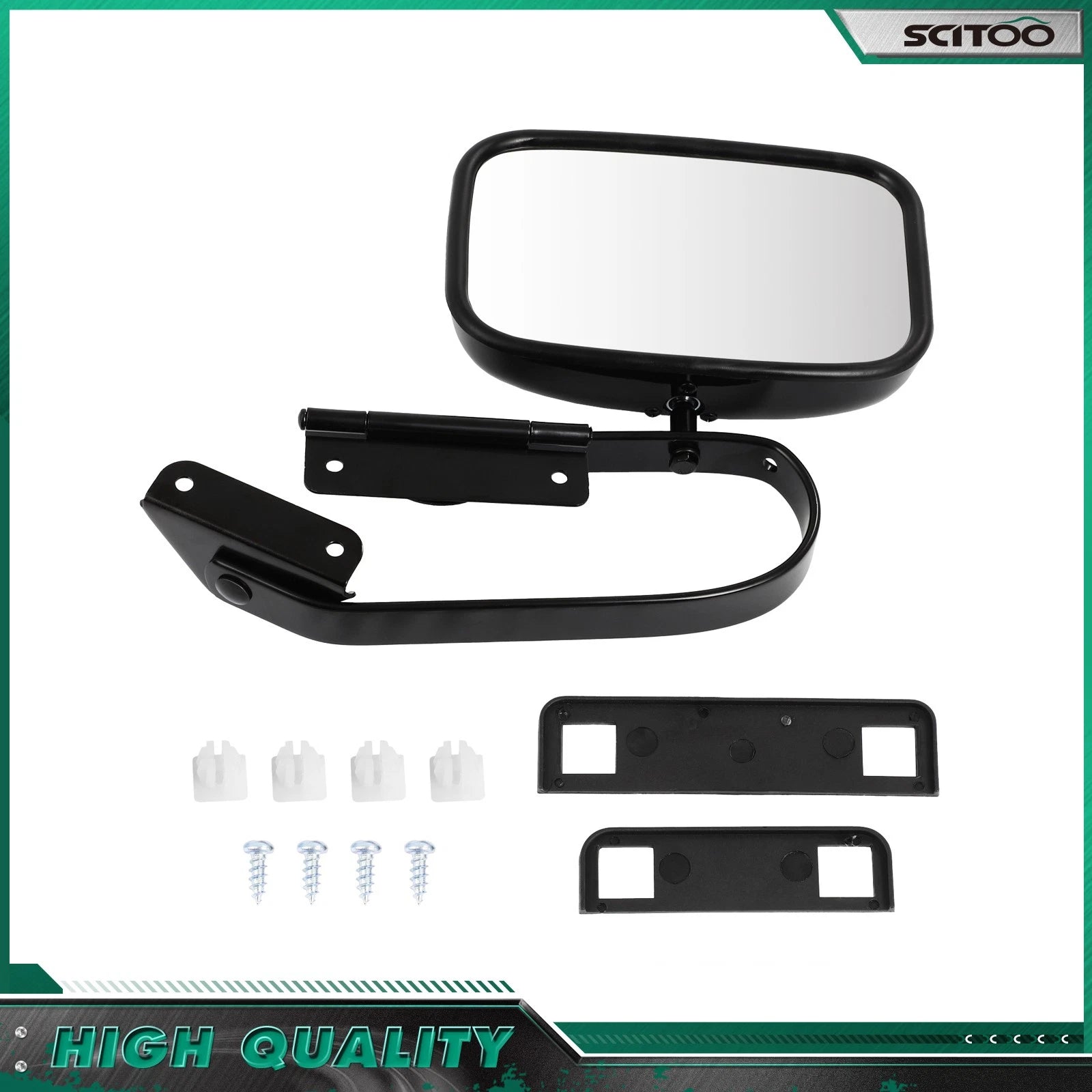 1pc Manual Steel Side Mirror for Ford F100 F150 F250 F350 F450 (1980–1996)