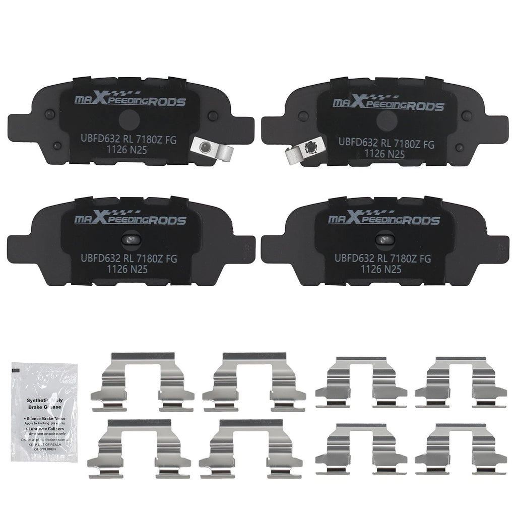 Set of 4 Rear Ceramic Brake Pads for Nissan 350Z 370Z Altima Juke Infiniti