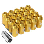 20 Pcs J2 7075-T6 Forged Aluminum M12x1.5 Open-End Lug Nuts for