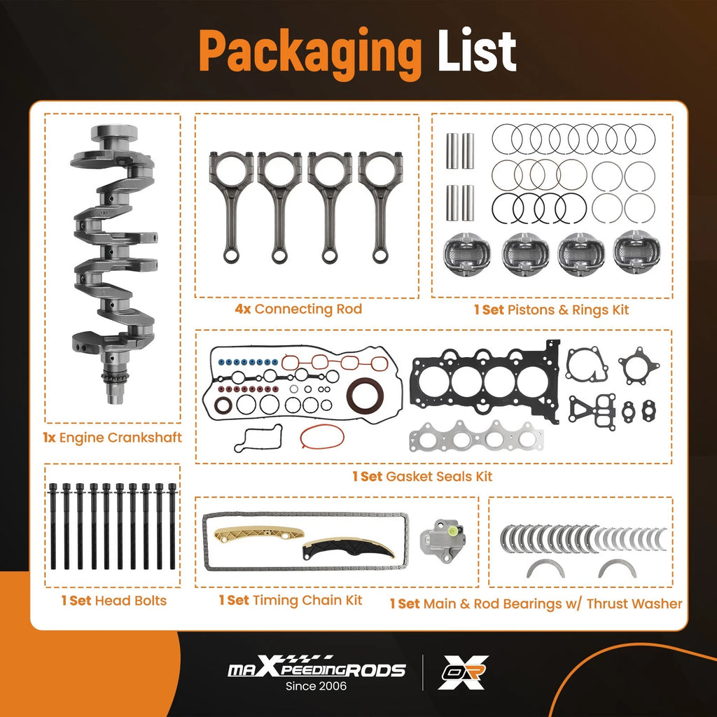 Engine Overhaul Rebuild Kit for Hyundai KIA (G4FD 1.6L)