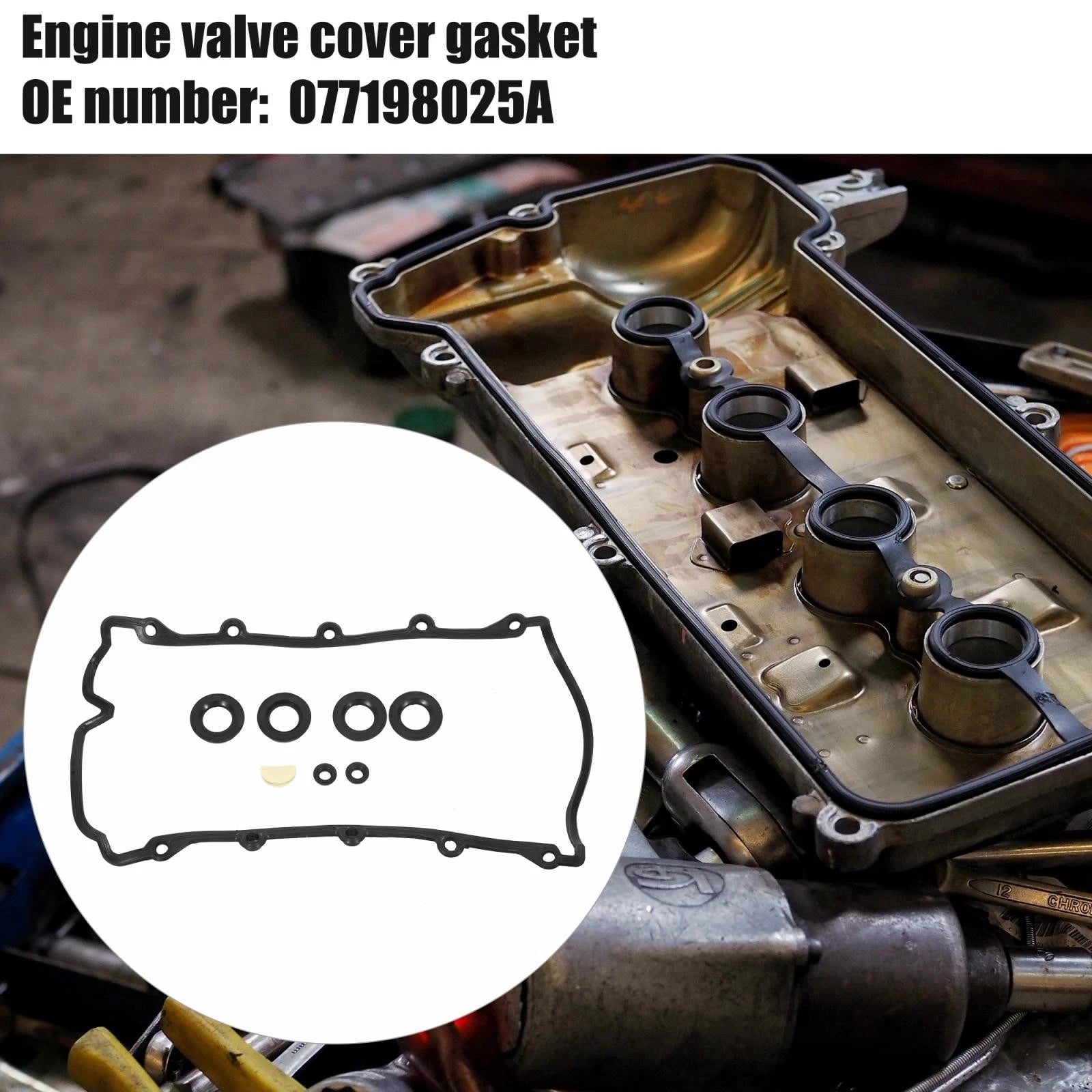 Valve Cover Gasket 077198025A for Audi A6 A8 RS6 S6 S8, VW Touareg 4.2L (2000–2010)